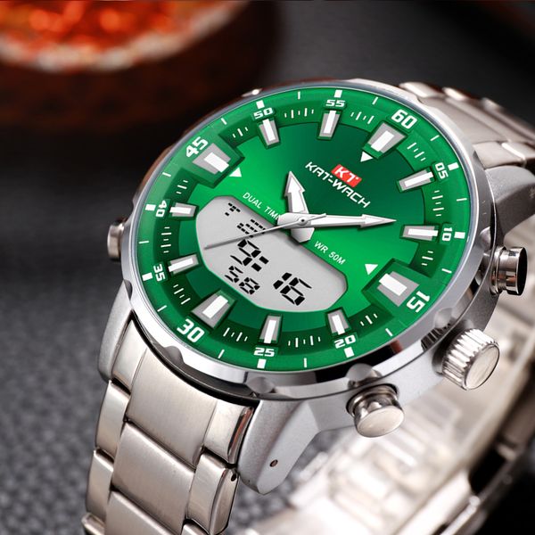 wach watches mens green fashion chronograph male sport waterproof all steel quartz clock relogio masculino, Slivery;brown
wach watches mens green fashion chronograph male sport waterproof all steel quartz clock relogio masculino, Slivery;brown