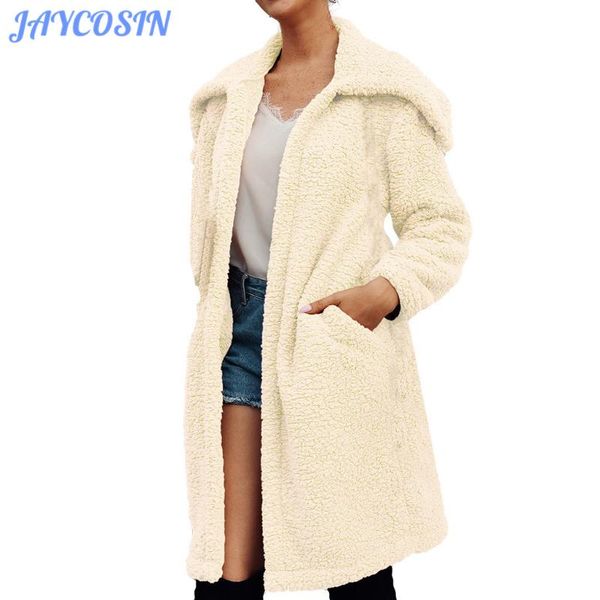 women's wool & blends jaycosin clothes women fashion winter warm faux fur jackets coats casual solid turn down collar outerwear female, Black
women's wool & blends jaycosin clothes women fashion winter warm faux fur jackets coats casual solid turn down collar outerwear female, Black