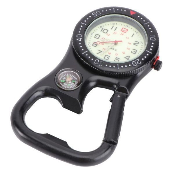 outdoor gadgets clip-on carabiner luminous face backpacker fob watch with compass bottle opener for mountaineering sports equipment black
outdoor gadgets clip-on carabiner luminous face backpacker fob watch with compass bottle opener for mountaineering sports equipment black