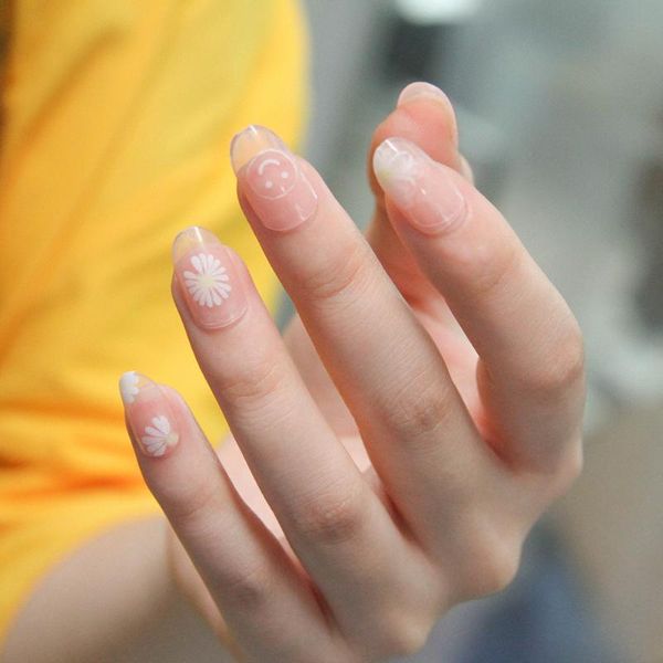 false nails 24pcs daisies printing nail patch acrylic full cover oval head fake girl art tool tips with glue, Red;gold
false nails 24pcs daisies printing nail patch acrylic full cover oval head fake girl art tool tips with glue, Red;gold