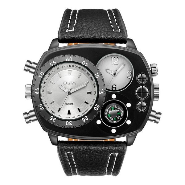 wristwatches 2021 mens watches leather strap waterproof watch for men oulm sports quartz wristwatch relogio masculino, Slivery;brown
wristwatches 2021 mens watches leather strap waterproof watch for men oulm sports quartz wristwatch relogio masculino, Slivery;brown