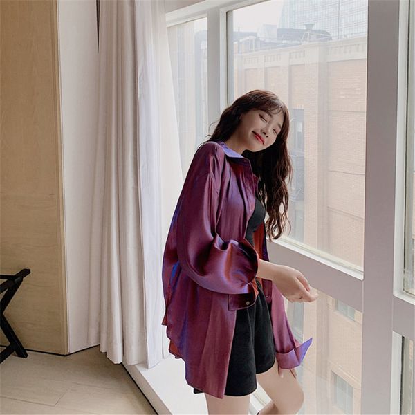 dress solid satin women blouses elegance fresh sweet feminine cute casual chic all-match stylish loose shirts, White
dress solid satin women blouses elegance fresh sweet feminine cute casual chic all-match stylish loose shirts, White