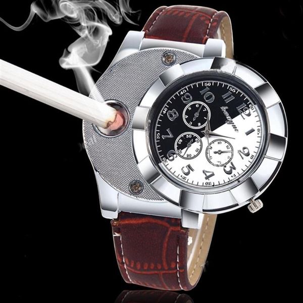 wristwatches electronic cigarette lighter watch usb charging multifunctional silicone quartz fake three eye, Slivery;brown
wristwatches electronic cigarette lighter watch usb charging multifunctional silicone quartz fake three eye, Slivery;brown