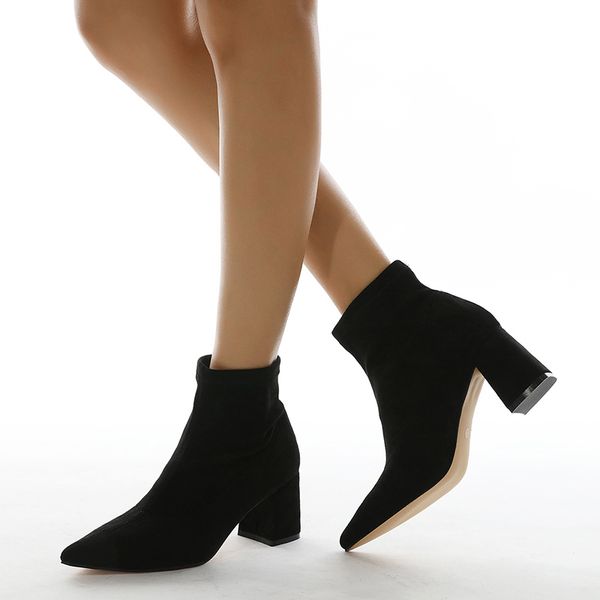 2021 new spring autumn winter knitted stretch fabric socks women boots low heel short boots black pointedtoe women ankle boots
2021 new spring autumn winter knitted stretch fabric socks women boots low heel short boots black pointedtoe women ankle boots