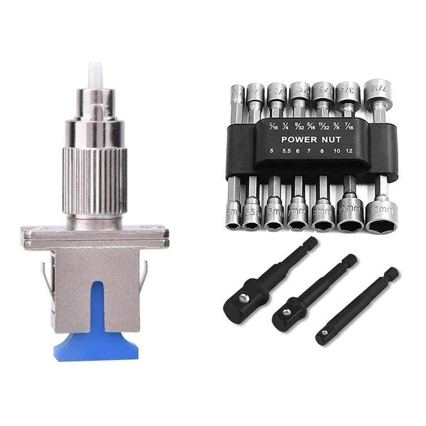 pcs fc-sc single mode coupler hybrid converter & 1 set 5-12mm imperial socket nut impact driver adapter drill bits fiber optic equipment
pcs fc-sc single mode coupler hybrid converter & 1 set 5-12mm imperial socket nut impact driver adapter drill bits fiber optic equipment