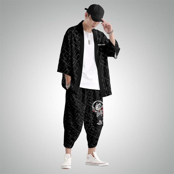 ethnic clothing japanese black tiger print kimono traditional cardigan and pant set men harajuku streetwear samurai costume yukata haori, Red
ethnic clothing japanese black tiger print kimono traditional cardigan and pant set men harajuku streetwear samurai costume yukata haori, Red