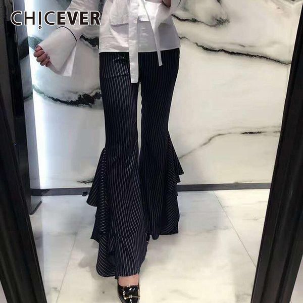 women's pants & capris chicever vintage striped ankle-length women high waist ruffles flare long pant for female fashion clothing 2021, Black;white
women's pants & capris chicever vintage striped ankle-length women high waist ruffles flare long pant for female fashion clothing 2021, Black;white