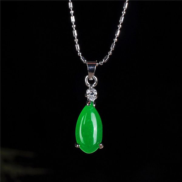 natural green jade water drop pendant 925 silver necklace chinese charm jewelry accessories amulet fashion for men women gifts
natural green jade water drop pendant 925 silver necklace chinese charm jewelry accessories amulet fashion for men women gifts