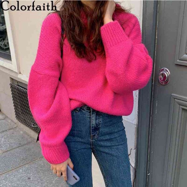 colorfaith new autumn winter women's sweaters warm pullovers oversize harajuku minimalist knitted vintage lady sw1849 210413, White;black
colorfaith new autumn winter women's sweaters warm pullovers oversize harajuku minimalist knitted vintage lady sw1849 210413, White;black