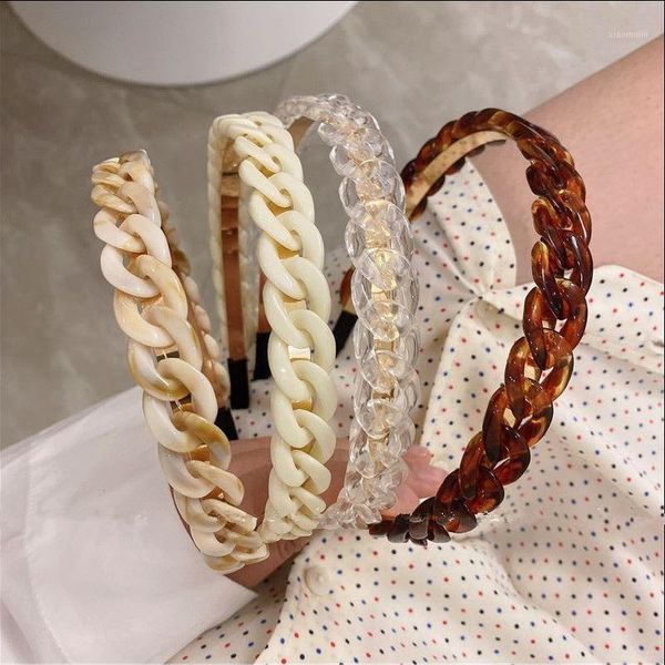 hair clips & barrettes aomu korean retro brown beige transparent resin chain headband irregular geometric twisted wide band for women access, Golden;silver
hair clips & barrettes aomu korean retro brown beige transparent resin chain headband irregular geometric twisted wide band for women access, Golden;silver