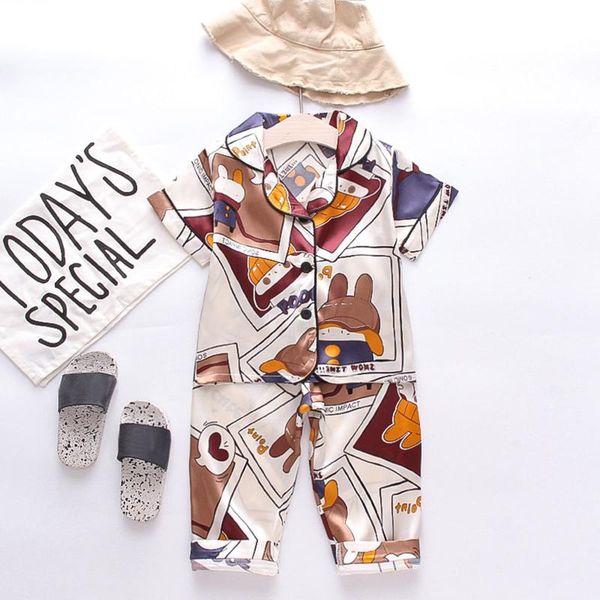 pajamas telotuny kids baby boys girls cartoon animal sets short sleeve silk comfort home nightwear+long pants sleepwear outfits, Blue;red
pajamas telotuny kids baby boys girls cartoon animal sets short sleeve silk comfort home nightwear+long pants sleepwear outfits, Blue;red