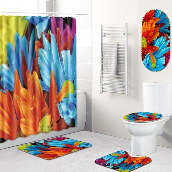 bath mats flower shower curtain bathroom mat five-piece set toilet carpet room
bath mats flower shower curtain bathroom mat five-piece set toilet carpet room