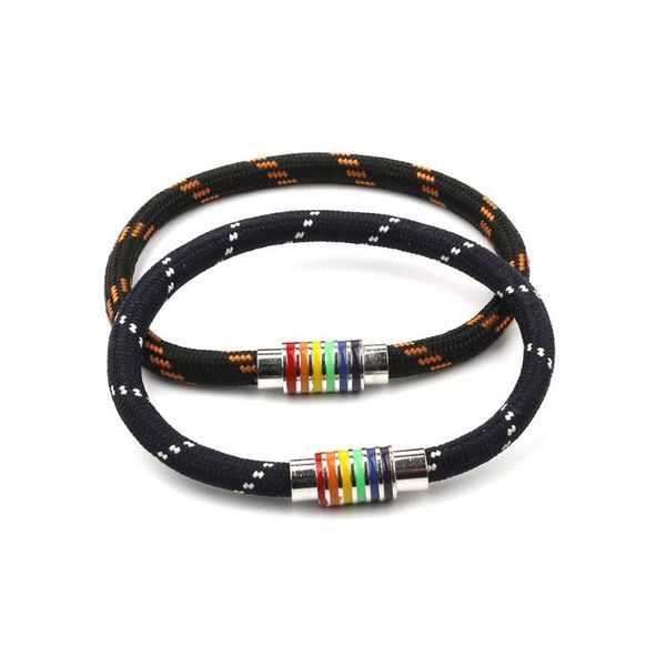 charm bracelets black brown genuine braided nylon bracelet women men alloy gay pride rainbow magnetic charms gift sl140, Golden;silver
charm bracelets black brown genuine braided nylon bracelet women men alloy gay pride rainbow magnetic charms gift sl140, Golden;silver