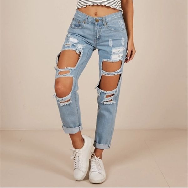fashion a pair of jeans women's wear 2021 and versatile, Blue