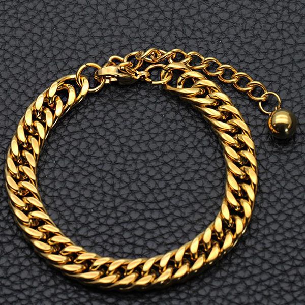 link, chain gold bracelet men adjustable stainless steel cuban link on hand hip hop bracelets gifts for jewelry, Black
link, chain gold bracelet men adjustable stainless steel cuban link on hand hip hop bracelets gifts for jewelry, Black