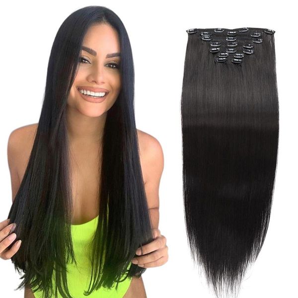 synthetic wigs 24 inches straight full head 7 separate pieces heat resistance 140g 20 clips hair clip in for women, Black
synthetic wigs 24 inches straight full head 7 separate pieces heat resistance 140g 20 clips hair clip in for women, Black