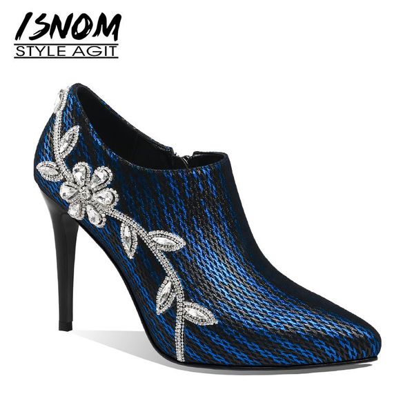dress shoes isnom high heels pumps women pointed toe footwear crystal cow leather female zip print platform woman 2021 spring, Black
dress shoes isnom high heels pumps women pointed toe footwear crystal cow leather female zip print platform woman 2021 spring, Black