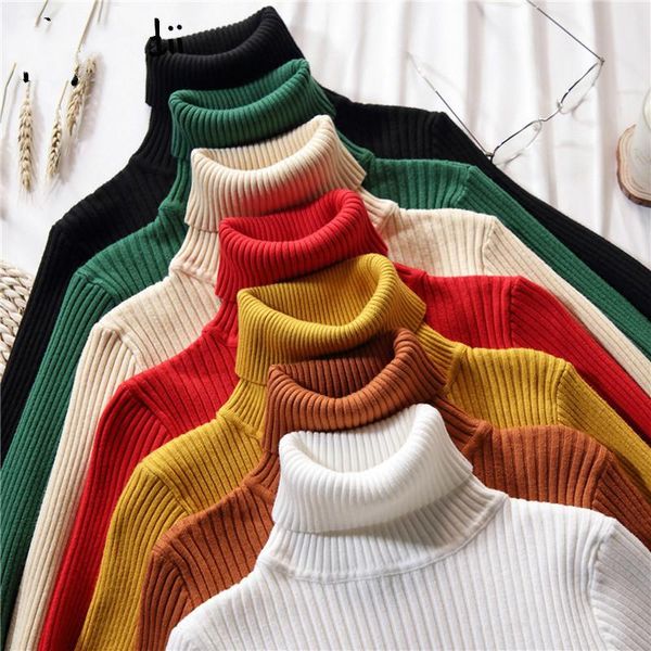 women's sweaters stretch women turtleneck pullovers soft primer shirt long sleeve korean slim-fit tight sweater 2021 autumn winter soli, White;black
women's sweaters stretch women turtleneck pullovers soft primer shirt long sleeve korean slim-fit tight sweater 2021 autumn winter soli, White;black