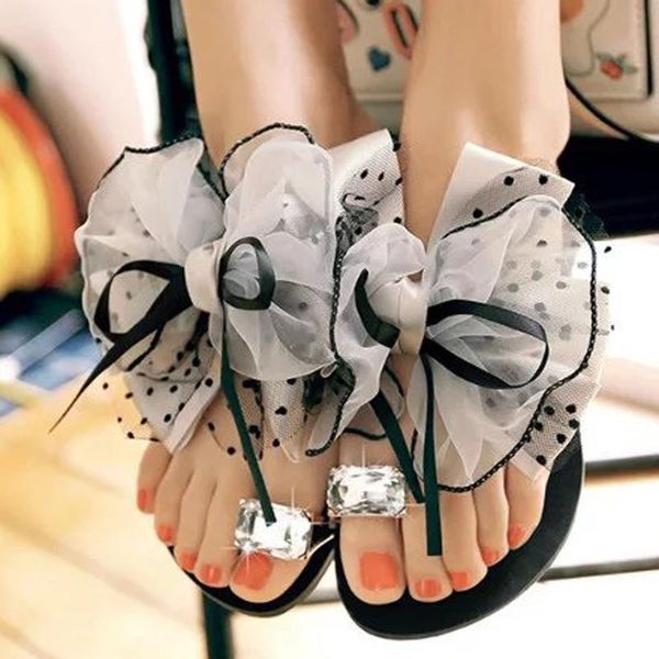 women'sslides female sandals flip flops large size fashion casual rhinestone slippers lace butterfly-knot home beach, Black
women'sslides female sandals flip flops large size fashion casual rhinestone slippers lace butterfly-knot home beach, Black