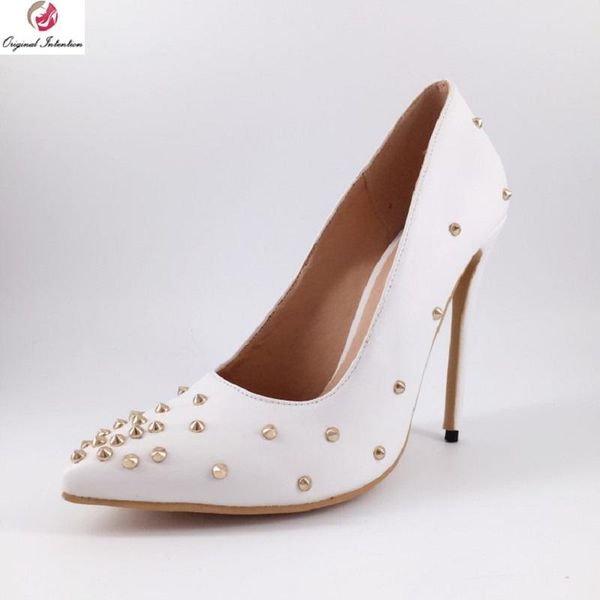 original intention stylish women pumps fashion rivets pointed toe thin high heel white shoes woman plus us size 4-15 dress, Black
original intention stylish women pumps fashion rivets pointed toe thin high heel white shoes woman plus us size 4-15 dress, Black