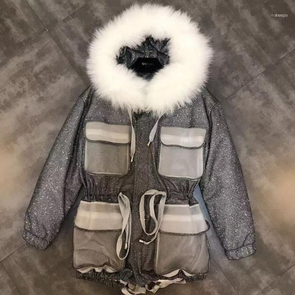 winter parka women big fur collar bright shiny inner hair overcome cotton coat1, Black
winter parka women big fur collar bright shiny inner hair overcome cotton coat1, Black