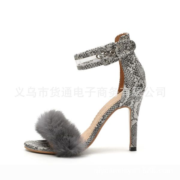 women's high heel sandal fur shoes thin pump buckle strap fashion summer 2021 party wedding open toe sandals, Black
women's high heel sandal fur shoes thin pump buckle strap fashion summer 2021 party wedding open toe sandals, Black
