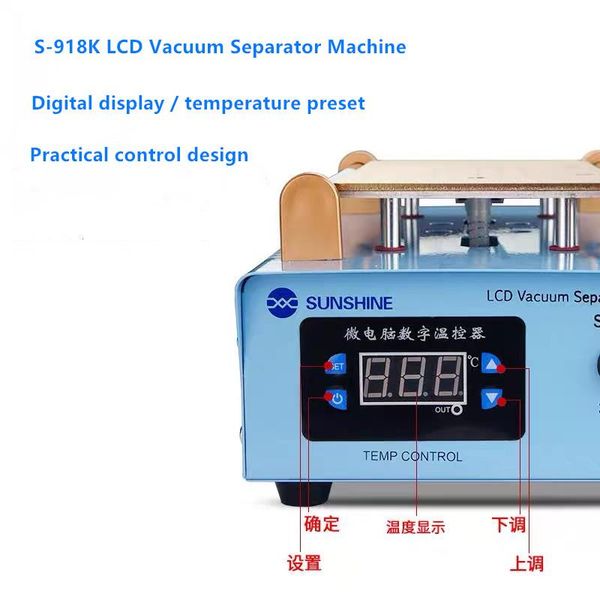 s-918k 8.5 inch lcd vacuum separator machine mobile phone screen repair display glass removing cell repairing tools
s-918k 8.5 inch lcd vacuum separator machine mobile phone screen repair display glass removing cell repairing tools