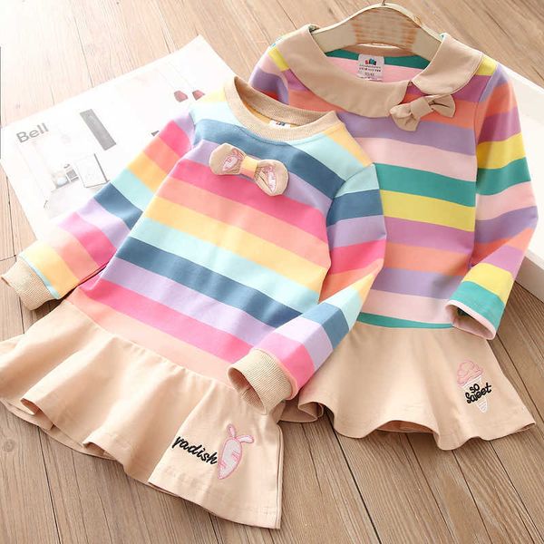 baby embodied dress spring autumn kid's clothing toddler child striped bowtie long sleeve dresses for girls 2-10 years 210529, Red;yellow
baby embodied dress spring autumn kid's clothing toddler child striped bowtie long sleeve dresses for girls 2-10 years 210529, Red;yellow