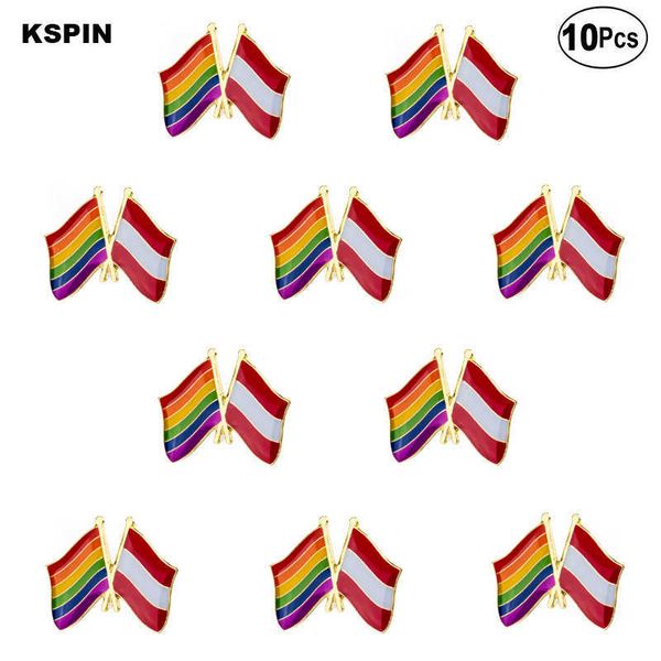 rainbow & austria friendship flag lapel pin flag badge brooch pins badges, Gray
rainbow & austria friendship flag lapel pin flag badge brooch pins badges, Gray