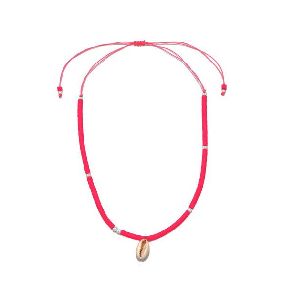 chains european and american rose red clay necklace shell beach item beaded jewelry, Silver
chains european and american rose red clay necklace shell beach item beaded jewelry, Silver
