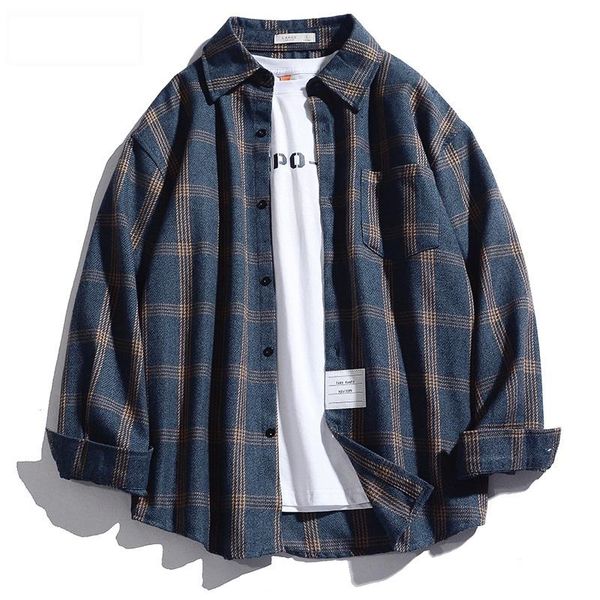 korean loose casual men plaid shirt blouse turn down collar vintage long sleeve checked england office plus size 5xl men's shirts, White;black
korean loose casual men plaid shirt blouse turn down collar vintage long sleeve checked england office plus size 5xl men's shirts, White;black