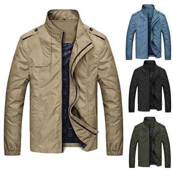 men's jackets autumn men coat solid color stand collar slim-fit two pockets zipper closure casual warm jacket for daily wear plus size, Black;brown
men's jackets autumn men coat solid color stand collar slim-fit two pockets zipper closure casual warm jacket for daily wear plus size, Black;brown