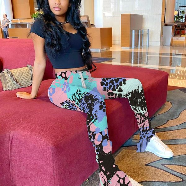 women's pants & capris leopard printed sweatpants women flare skinny pleated casual slim split bell bottom female, Black;white
women's pants & capris leopard printed sweatpants women flare skinny pleated casual slim split bell bottom female, Black;white