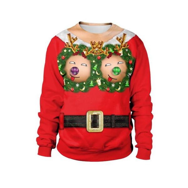 men's sweaters men women reindeer ugly christmas sweater 3d funny printed autumn winter sweatshirt pullover holiday party xmas jumper, White;black
men's sweaters men women reindeer ugly christmas sweater 3d funny printed autumn winter sweatshirt pullover holiday party xmas jumper, White;black