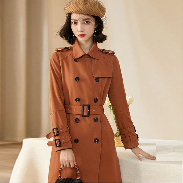 women's trench coats autumn casual fashion women windbreaker solid lapel double breasted belt female elegant long coat overcoat, Tan;black
women's trench coats autumn casual fashion women windbreaker solid lapel double breasted belt female elegant long coat overcoat, Tan;black