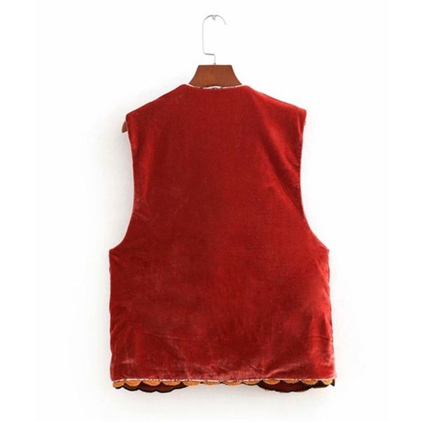 vintage autumn floral embroidery sequins velvet women vest fashion sleeveless cardigan ladies outerwear casual waistcoat, Black;white
vintage autumn floral embroidery sequins velvet women vest fashion sleeveless cardigan ladies outerwear casual waistcoat, Black;white