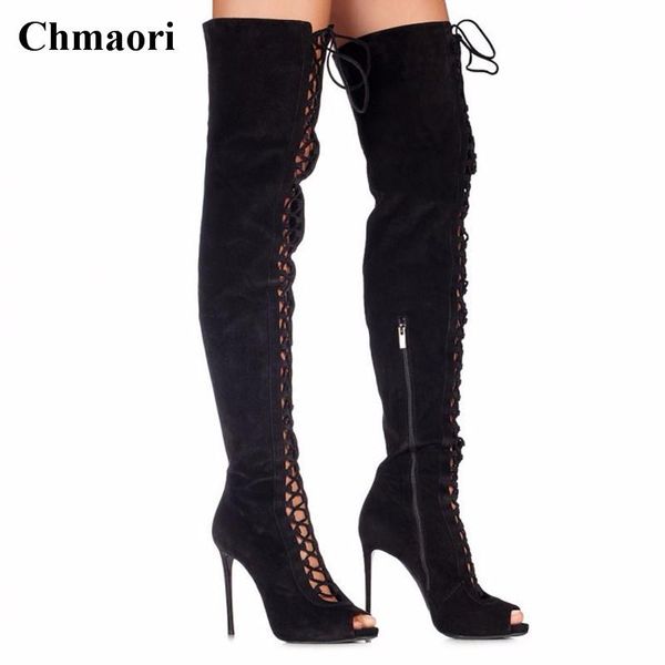 boots women shoes design black suede leather lace-up over knee gladiator cut-out stiletto high heel long slim dress
boots women shoes design black suede leather lace-up over knee gladiator cut-out stiletto high heel long slim dress
