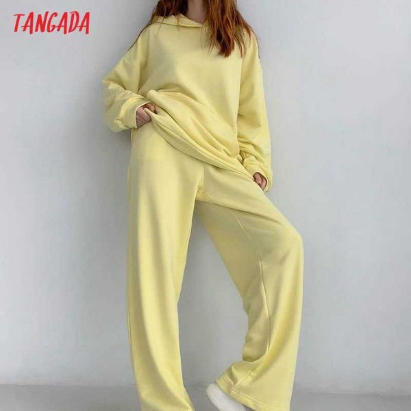 tangada women tracksuit sets yellow oversized sweatshirt hoodies cotton suit 2 pieces hood and pants 6l39 210930, White
tangada women tracksuit sets yellow oversized sweatshirt hoodies cotton suit 2 pieces hood and pants 6l39 210930, White