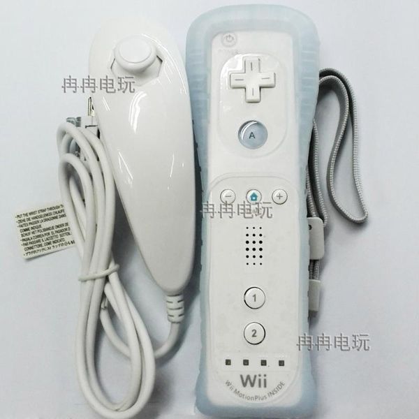 game controllers & joysticks white built in motion plus remote controller joystick nunchuk for wii gamepad controle with protective silicone
game controllers & joysticks white built in motion plus remote controller joystick nunchuk for wii gamepad controle with protective silicone