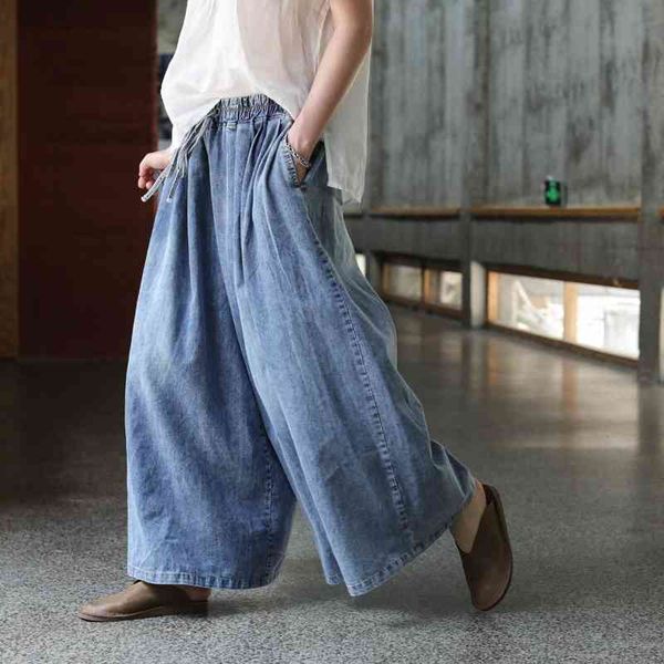 Women's Jeans Large Size jeans elastic waist denim trousers vintage autumn winter loose wide leg pants with pocket S70I, Blue
Women's Jeans Large Size jeans elastic waist denim trousers vintage autumn winter loose wide leg pants with pocket S70I, Blue