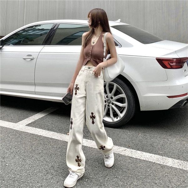 women's jeans women embroidery 2021 hip hop streetwear pants baggy wide leg for straight trousers clothing, Blue
women's jeans women embroidery 2021 hip hop streetwear pants baggy wide leg for straight trousers clothing, Blue