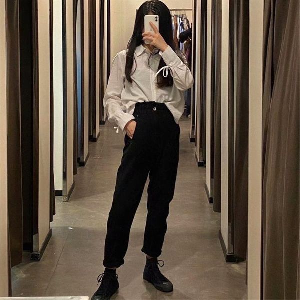 autumn women's all-match high-waist paper bag loose elastic waist casual straight-leg jeans, Blue
autumn women's all-match high-waist paper bag loose elastic waist casual straight-leg jeans, Blue