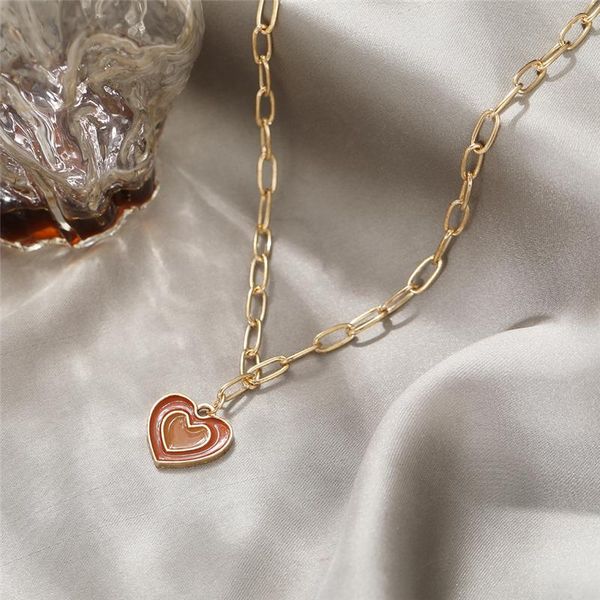 pendant necklaces creative women temperament heart shaped double layer necklace for trend female jewelry, Silver
pendant necklaces creative women temperament heart shaped double layer necklace for trend female jewelry, Silver