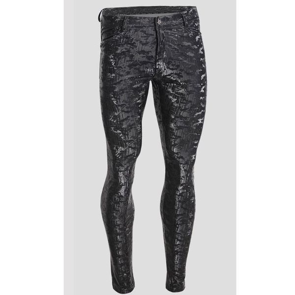 men printing flocking 3d camouflage fiuff tight pencil trouser slim high-elastic mid-waist pu stereo vision casual pants men's, Black
men printing flocking 3d camouflage fiuff tight pencil trouser slim high-elastic mid-waist pu stereo vision casual pants men's, Black