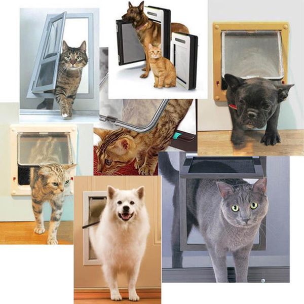 cat carriers,crates & houses abs plastic 1 pc 4 way security flap doors dog kitten door lockable pet gate safety products s/m/l 
cat carriers,crates & houses abs plastic 1 pc 4 way security flap doors dog kitten door lockable pet gate safety products s/m/l