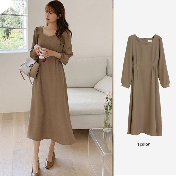 casual dresses chic korean fashion women temperament office lady elegant work basic wear solid vintage long dress fenimine vestidos, Black;gray
casual dresses chic korean fashion women temperament office lady elegant work basic wear solid vintage long dress fenimine vestidos, Black;gray