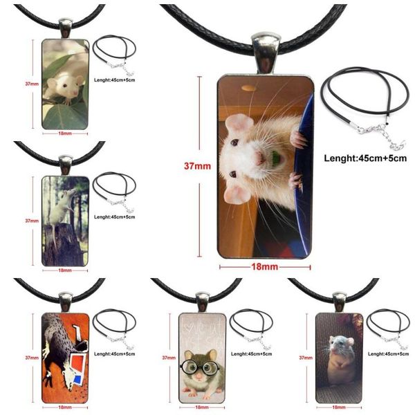 pendant necklaces for women wedding gift glass necklace handmade half rectangle graffiti rat wearing glasses ist banksy, Silver
pendant necklaces for women wedding gift glass necklace handmade half rectangle graffiti rat wearing glasses ist banksy, Silver