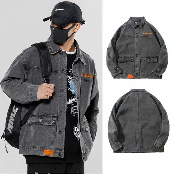 jackets american fashion brand stitched denim men's loose and fat oversized fall casual work et, Black;brown
jackets american fashion brand stitched denim men's loose and fat oversized fall casual work et, Black;brown