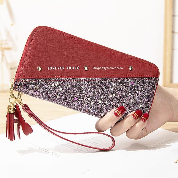 long women wallets creative leather wallet female card holder pu coin purses girls fashion envelope bag, Red;black
long women wallets creative leather wallet female card holder pu coin purses girls fashion envelope bag, Red;black