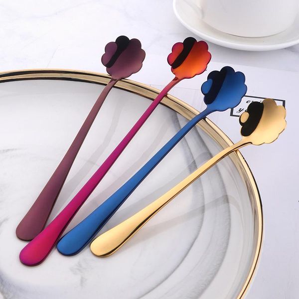 spoons gold spoon 304 stainless steel grade titanize long handle teaspoons flower design drink tableware dessert tea coffee
spoons gold spoon 304 stainless steel grade titanize long handle teaspoons flower design drink tableware dessert tea coffee